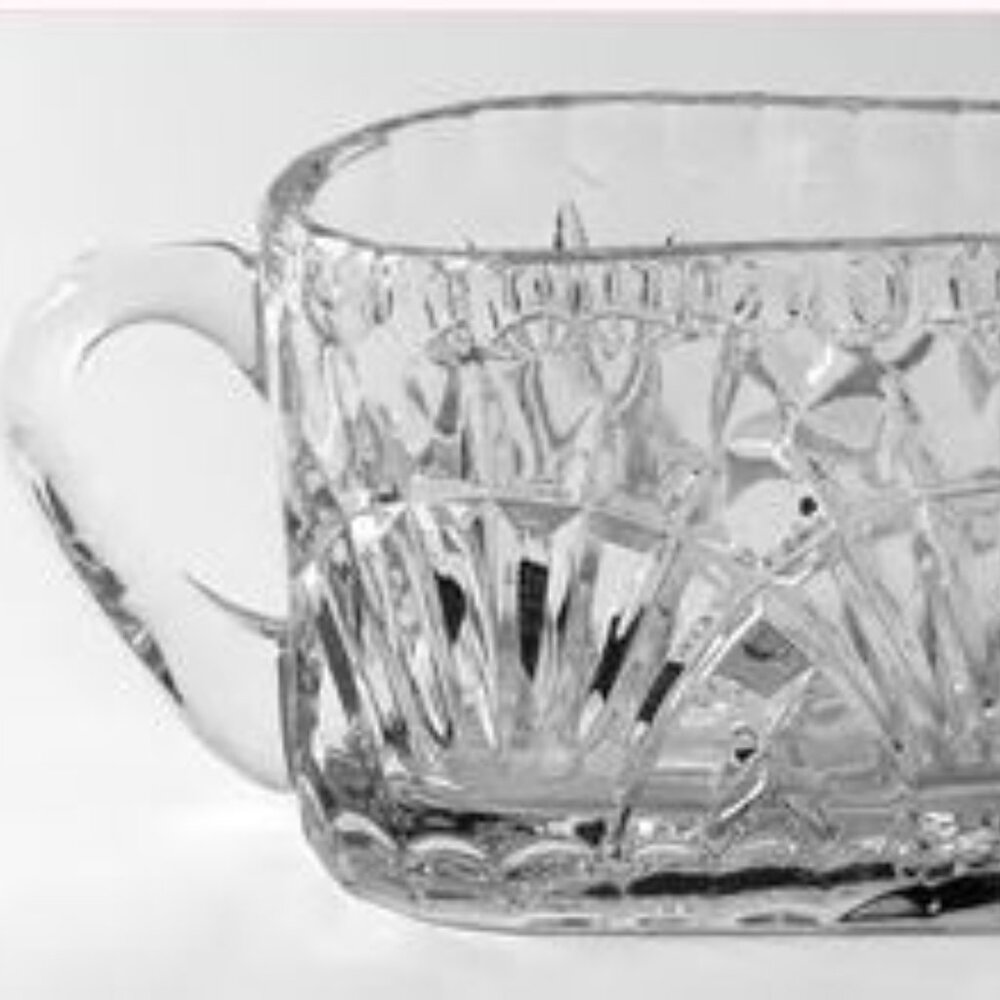 Freedom by Godinger Crystal Spoon/Fork Caddy EUC